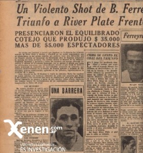 31 de mayo de 1932. Otra bisagra. Golazo a Juan Botasso para derrotar al Racing Club en el partido del campeonato.