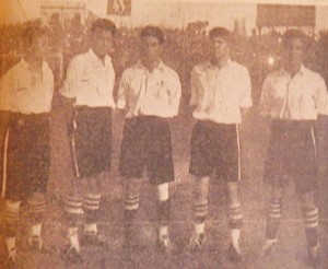 Lunas y Díaz. La delantera de Santiago del Estero campeón argentino 1928: Nazareno Luna, Luis Díaz; Ramón Luna, José Díaz y Segundo Luna.
