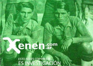 Rómulo Ojeda y Porfirio Sosa Largo. Ojeda Argentino, Sosa Largo Paraguayo. El guaraní llegó a vestir luego las camisetas de River Plate y el Racing Club.