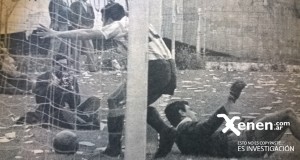 El Yaya Rodriguez festeja el gol de Roberto Perfumo. El 70 de la temporada. 