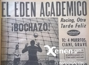 Eden académico. El frentazo ganador del Bocha. 