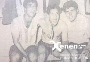 Panadero, Yaya y Chango. La emoción de un vestuario que ya se sabía campeón. 