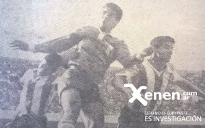 El año siguiente serán compañeros, pero aquella tarde del 3 de abril de 1966, Panadero Díaz y Toro Raffo se mataron en el área. Racing 0 - 0 Banfield. 