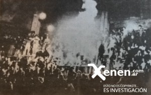 20:52 del miércoles 3 de agosto de 1983. Momento exacto en el cual la bengala impacta en Roberto Basile. El horror se apropia de la Bombonera. 