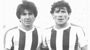 El santiagueño Luis Galván y el cordobés Miguel Oviedo. Puntales defensivos de aquel equipo que movió el mapa del fútbol argentino. Ambos campeones del mundo 1978.