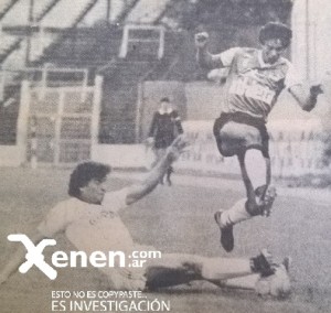 29 de noviembre de 1986. Sergio Silvano Maciel vuela en Caballito. Quien sería una figura del equipo convertía su primer gol en la temporada. 