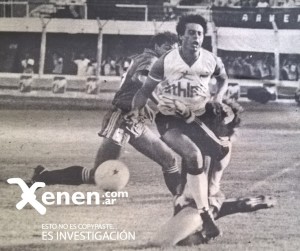 21 de febrero de 1987. Penal de Carlos López a Cincunegui. Será el primer gol de Armenio en su triunfo ante Tigre. 
