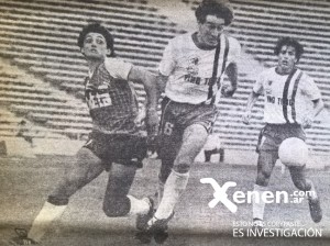21 de marzo de 1987. Puja en el área mendocina. Pedro Foppoli le gana la marca a Sergio Giachello. Maipú y Armenio igualaron 0 a 0.