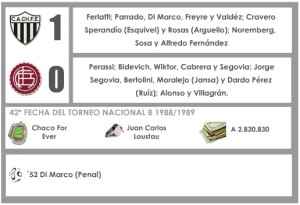 LDT 1989 Ficha For Ever Lanus XENEN